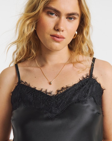 Black Lace Trim Cami