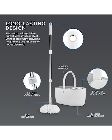 Swan Elevate Spin Mop & Bucket