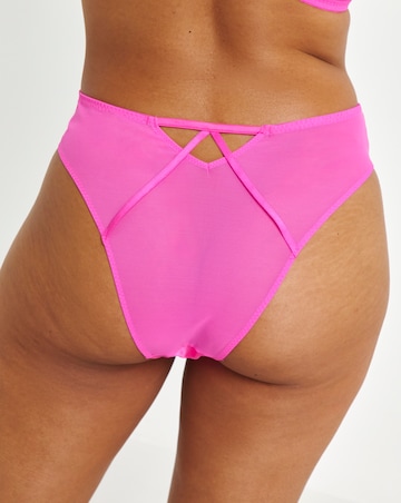 Ann Summers Shimmering High Waist Brazillian Bright Pink