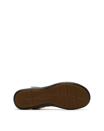 Clarks White Kitly Gem Leather Sandals - Wide Fit (E)