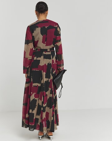 Religion Wrap Long Sleeve Maxi Dress