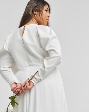 Joanna Hope Ivory Embellished Bridal Midi Dress