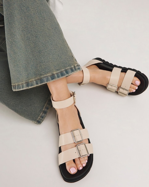 Hannah Two Strap Sandals - Extra Wide Fit (EEE)