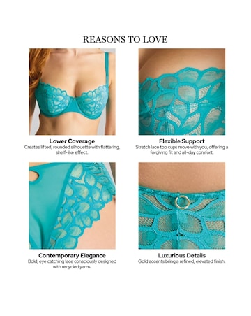 Panache Allure Demi Balcony Turquoise Wired Bra