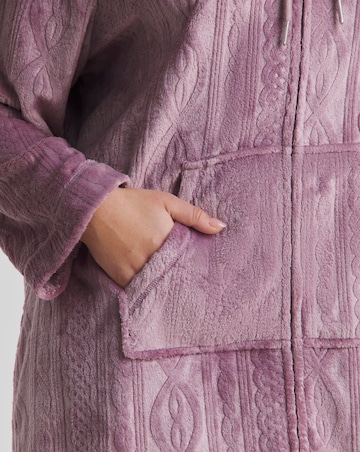 Pretty Secrets Zip Through Fleece Dressing Gown