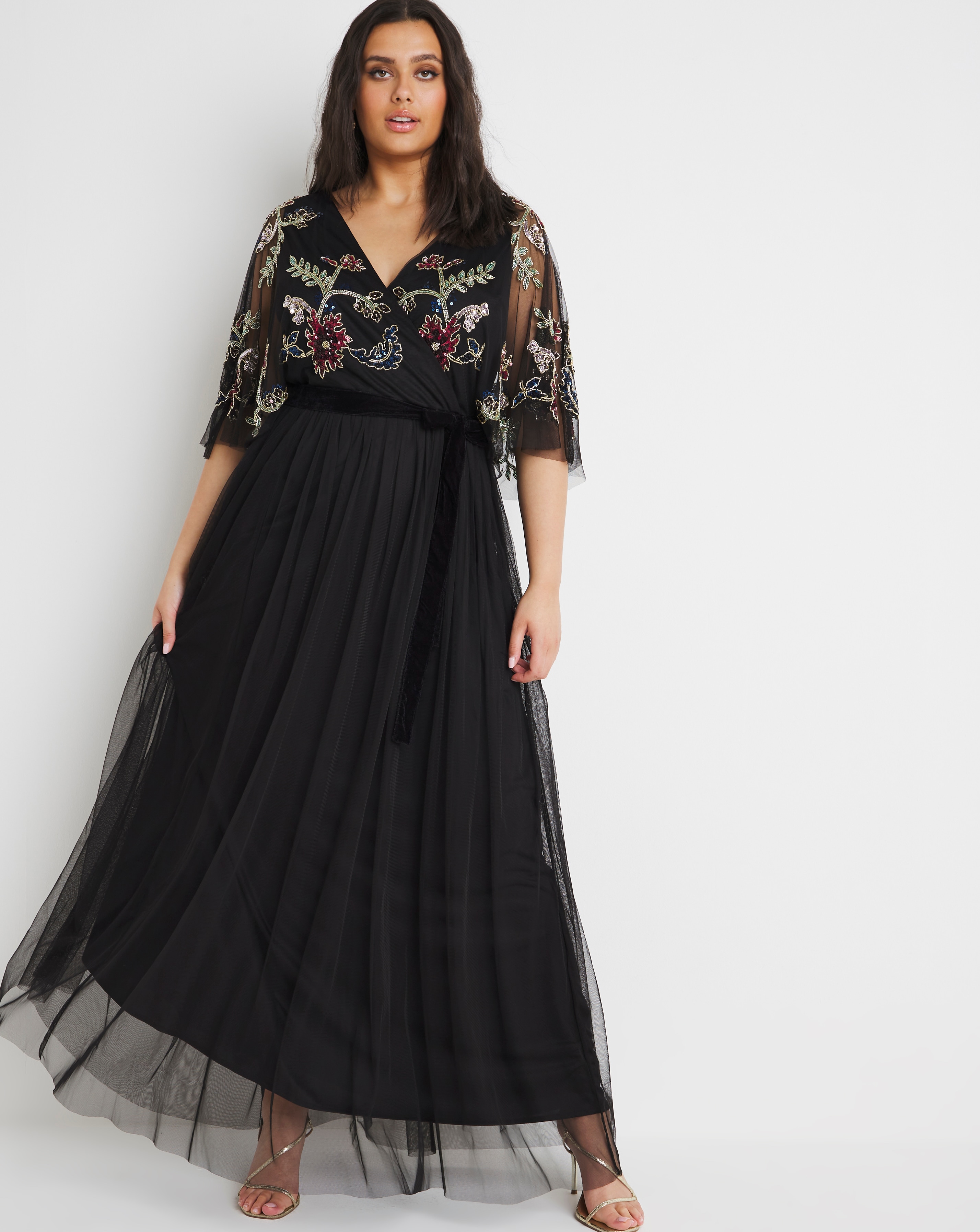 Maya curve embellished maxi dress deals