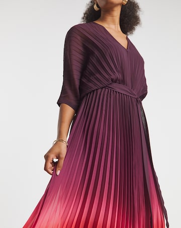 Joanna Hope Ombre Pleated Dress