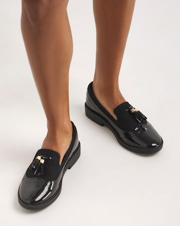 Amy Tassle Trim Loafers - Wide Fit (E)
