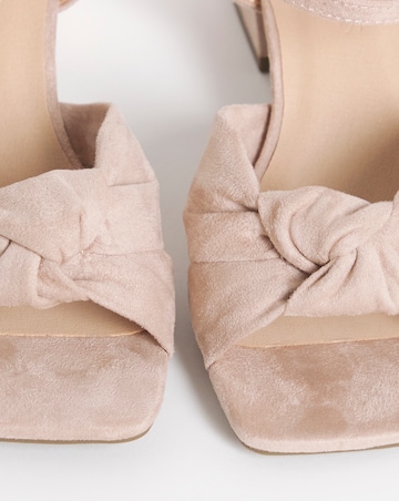 Leilani Twist Upper Block Heel Sandals - Wide Fit (E)