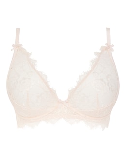 Figleaves Pulse Lace Underwired Plunge Bra B-G - Blush