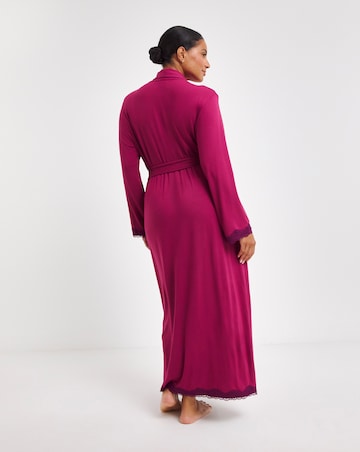 Pretty Secrets Cool Stretch Lace Midi Dressing Gown