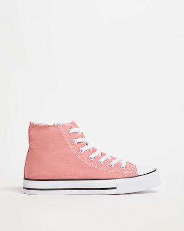 Thorn Canvas Hi Top Trainer Wide Fit