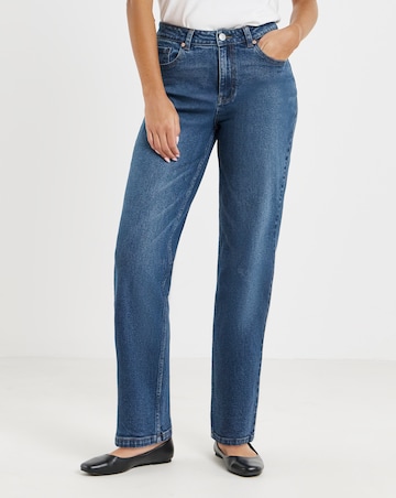 Simply Be 99 1 Indigo Comfort Relaxed Straight Leg Jeans