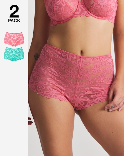 Pretty Secrets (2 Pack) Daisy Lace Shorts