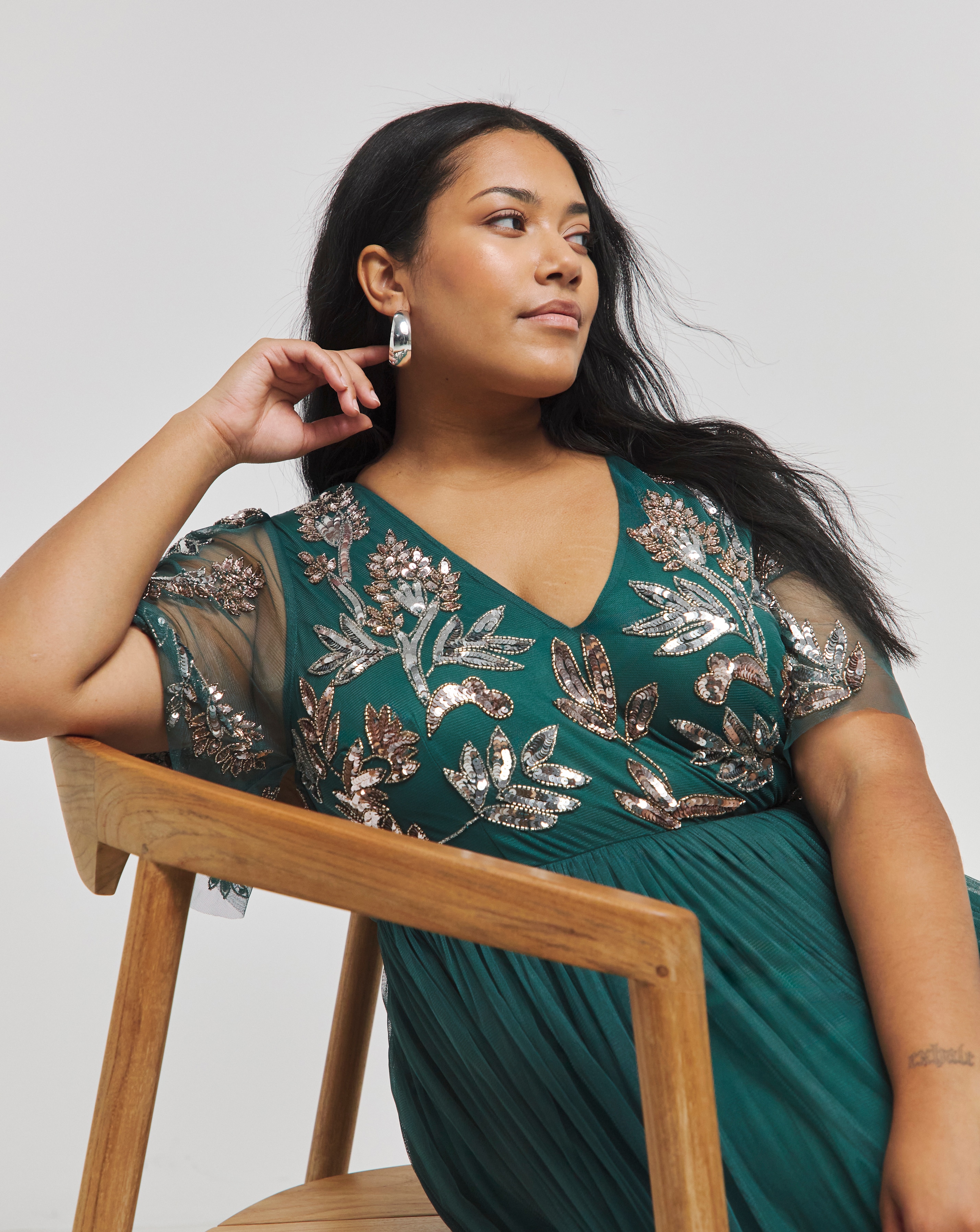 maya curve sequin maxi dress Maya Curve Embellished Maxi Dress