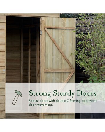 4LIFE Pent Shed 7x5 - Single Door - 2 Windows (Home Delivery)