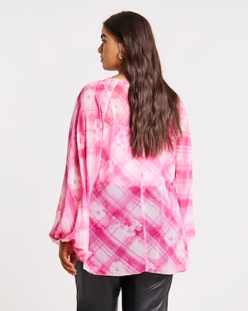 Joanna Hope Check Print Blouse