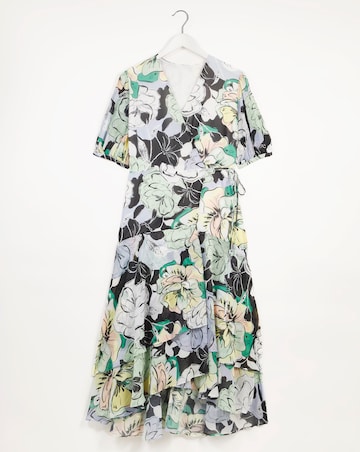 Joanna Hope Wrap Print Maxi Dress