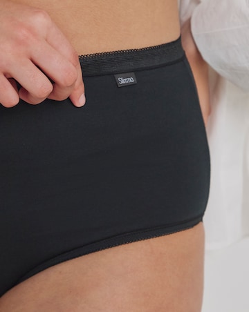 Slimma (4 Pack) Cotton Full Knickers Black/White
