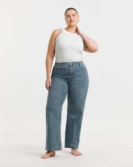Green Cast 24/7 Stretch Wide Leg Jeans