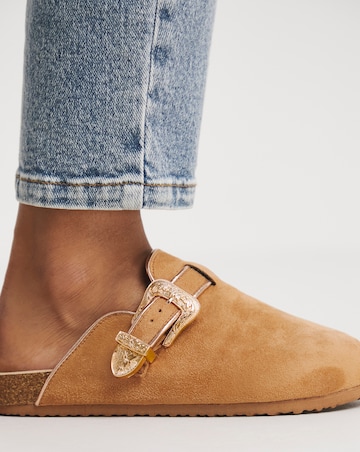 Ellie Footbed Closed Toe Mule Shoe Extra Wide EEE Fit