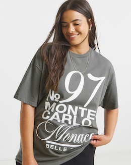 Charcoal Monaco Graphic T-Shirt