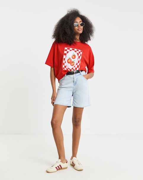 Simply Be Red Tomatoes Graphic T-Shirt