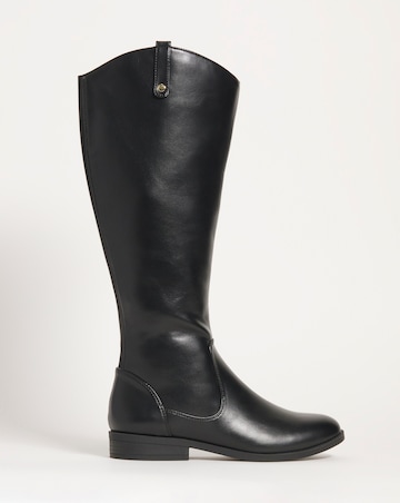 Classic Riding Boot - Wide Fit (E) & Super Curvy Calf | Simply Be