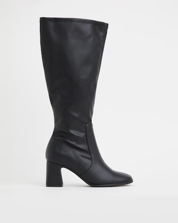 Chana Classic Knee High Heeled Stretch Boots Standard D Fit Standard Calf