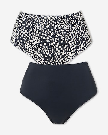 Simply Be 2 Pack Value High Waist Bikini Bottoms