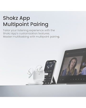 Shokz OpenFit Air True Wireless Open-Ear Earbuds - White