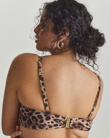 MAGISCULPT Leopard Print Bandeau Bikini Top