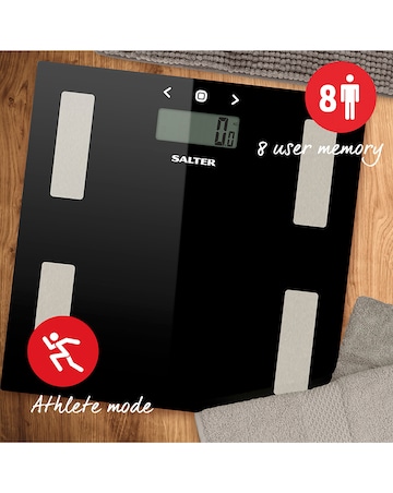 Salter Black Glass Analyser Scale