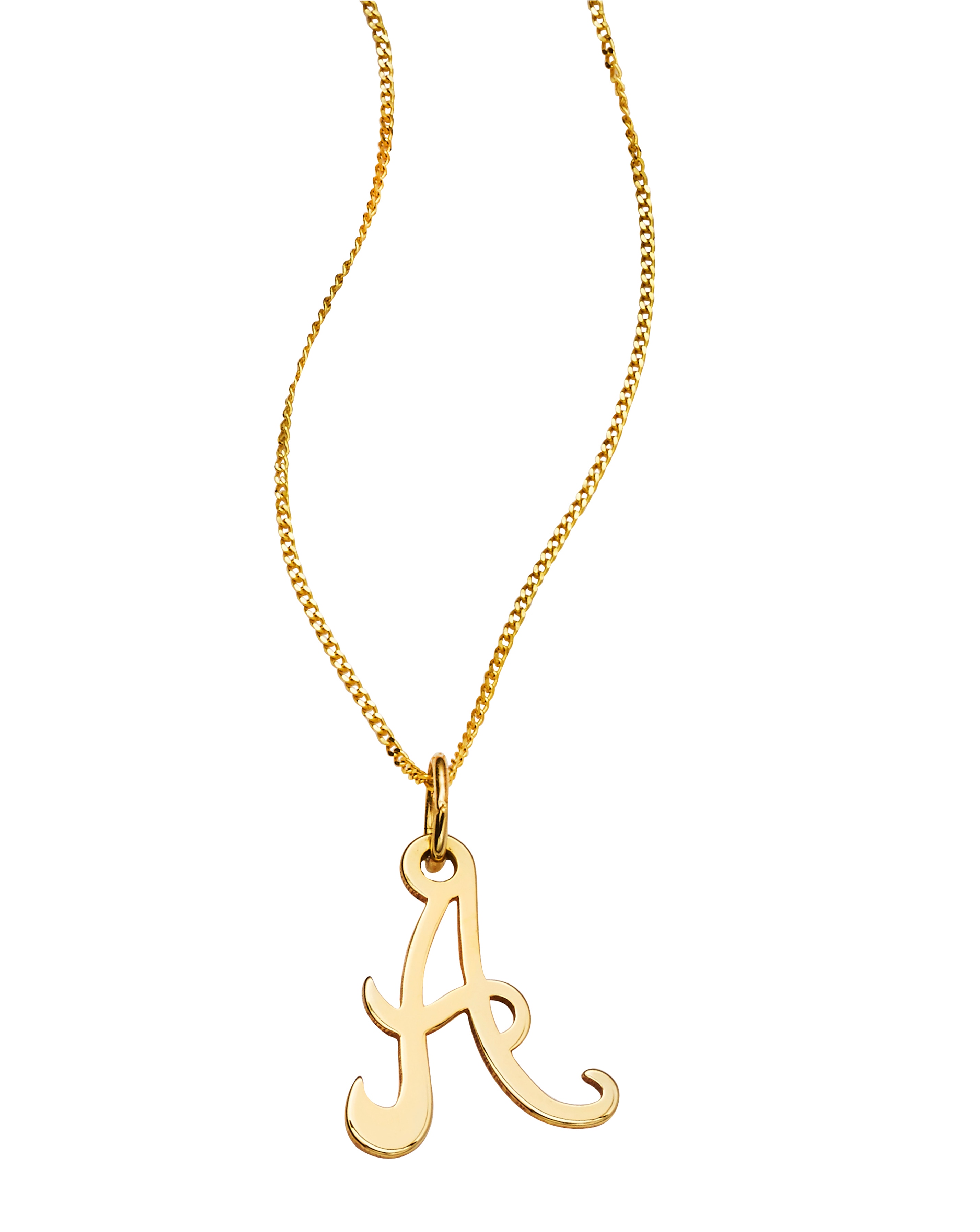 9 carat gold initial pendant outlet