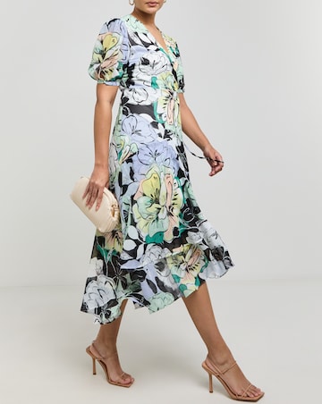 Joanna Hope Wrap Print Maxi Dress