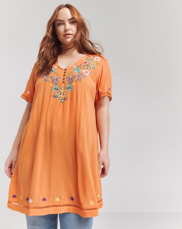 Joe Browns Exquistite Embroided Crinkle Tunic
