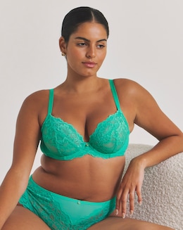 Ann Summers Sexy Lace Planet Fuller Bust Non Pad Wired Bra Bright Green