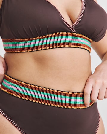Simply Be Elastic Detail Plunge Bikini Set