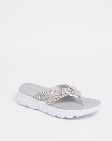 Cushion Walk Glitzy Toe Post Sandal E Fit