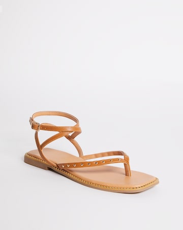 Stassie Studded Gladiator Sandal - Extra Wide Fit (EEE)