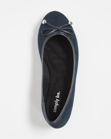 Selena Classic Flat Ballerina Shoes Extra Wide EEE Fit