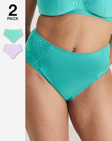 Pretty Secrets (2 Pack) New Sarah Cotton Full Fit Brief Knickers