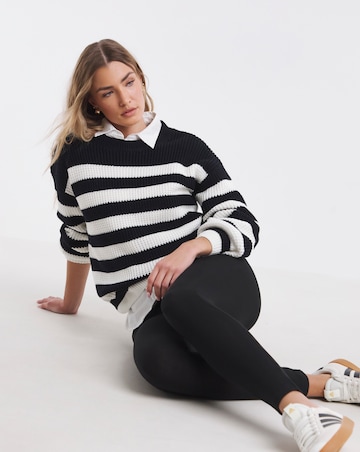2 Pack Black Jersey Full Length Legging