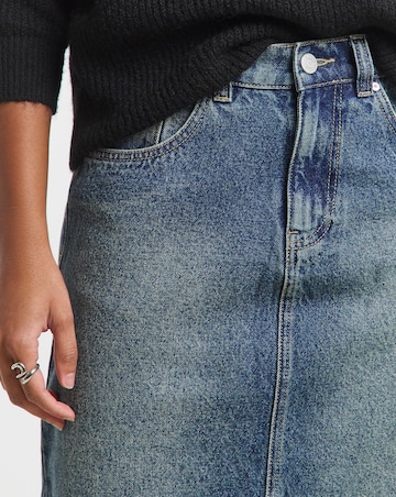 Simply Be Vintage Wash Knee Skirt