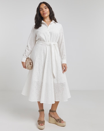 Joe Browns Hannah Cotton Broderie Midaxi Dress