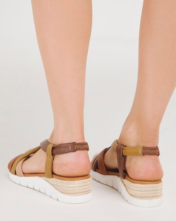 Senna Leather Tubular Sandal Wide E Fit