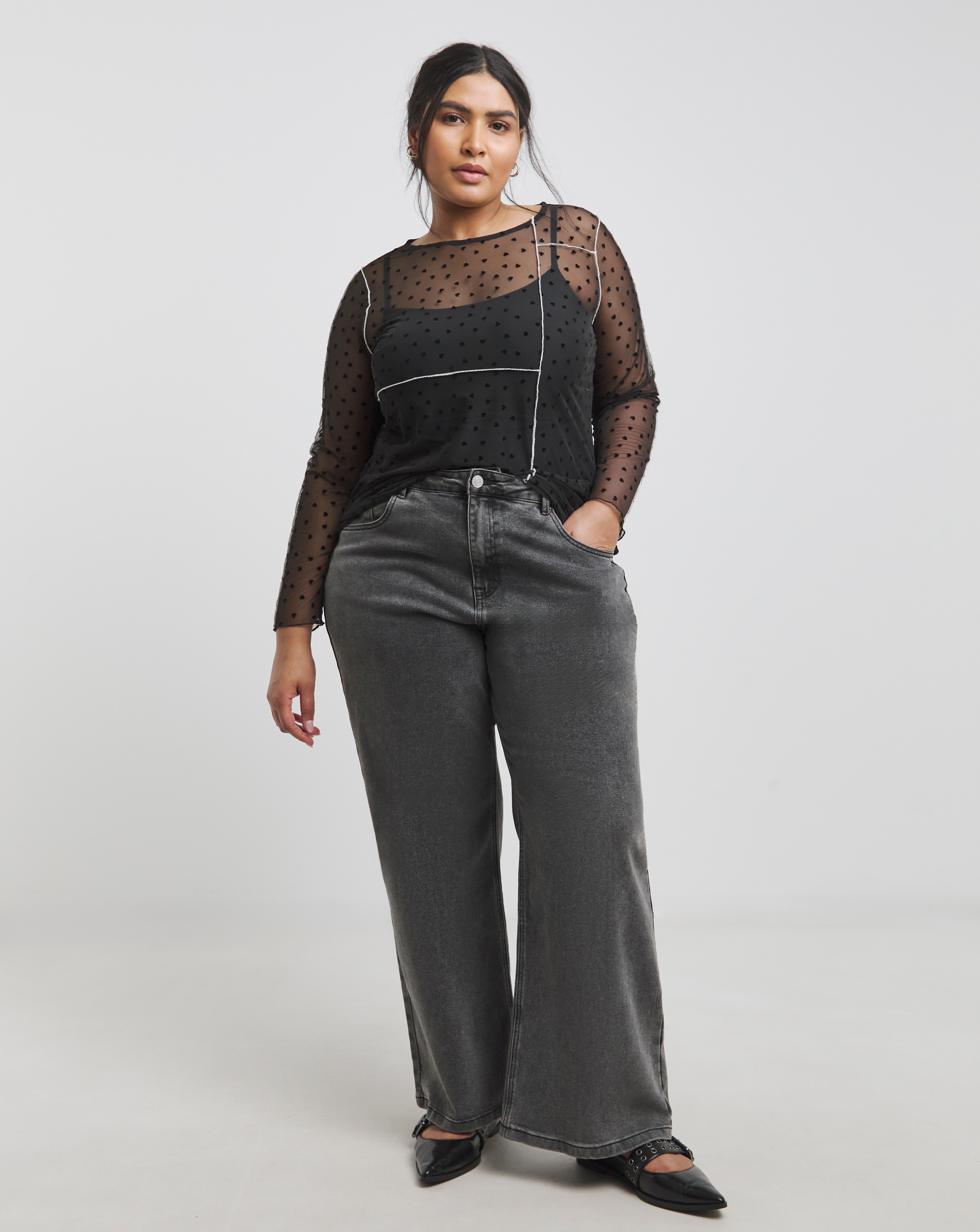 Andmary Heart point tops black 新品未使用 andmary Heart point tops