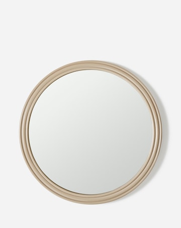 Round Grey Wall Mirror