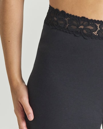 Pretty Secrets (2 Pack) Cotton Lace Trim Comfort Shorts