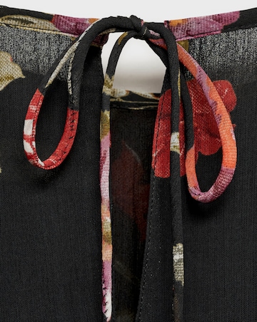 Mango Floral Ruffled Blouse